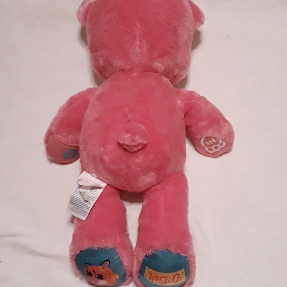 Build-A-Bear x Shopkins D'Lish Bear Pink Plush Stuffed Animal Blue Eyes - Picture 7 of 11